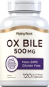 Piping Rock Ox Bile Supplement 500mg | 120 Kapseln | Verdauungsenzym | Non-GMO, Glutenfrei