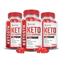 Laboratoires justifiés (3 Pack Ketosyn Keto ACV Gummies Extreme 2000MG Ketosyn Keto Gummies vinaigre de cidre de pomme préparé avec du jus de betterave de grenade en poudre B12 Vegan Non OGM 180 Gummys