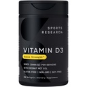 Sportforschung Vitamin D3 2000 IU mit Kokosnuss-MCT-Öl - Double Strength Vitamin D Supplement - Non-GMO Verified, Gluten & Soy Free – 50mcg, 360 Liquid Softgels