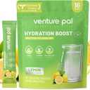 Venture Pal Powder Packets sans électrolyte de sucre - Liquid Daily IV Drink Mix pour l'hydratation rapide et la récupération des parties