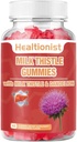 Milchdistelgummis für Leberreiniger, Detox & Repair Fatty Liver Formula Gummis, Milchdistle Extract | Antioxidante Unterstützung & natürliche Leber Gesundheit, Leber Detox, 60 Vegan Ct