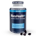 Macuhealth Plus+ Supplément de vitamines pour les yeux pour adultes - 90 jours d'approvisionnement en lutéine, zéaxanthine et méso-zéaxanthine - Sans saveur, vitamine pour les yeux