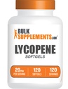 BulkSupplements.com Softgels Lycopène - Supplément Lycopène, Supplément Antioxydants - Sans gluten, 1 Softgel par portion (20mg), 120 Softgels (paquet de 1)