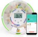 EziMedPil Bluetooth Pill Dispenser w/Sound & Light & App Alarm, bis zu 9 Alarme/Tag, Ezi-Read LCD, Frosted Lid & Locked 28-Day Medication Dispenser zum Schutz von Pillen Datenschutz