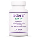 Supplément Iodoral Optimox 50 mg - comprimés d'iodure de potassium, soutien thyroïdien, vitamines quotidiennes et minéraux, solution d'iode de Lugol - 90 Compte