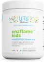 Little DaVinci Enzflame Kids - Supplément de mélange de boissons en poudre pour soutenir le confort musculaire et articulaire, la mobilité et la santé immunitaire* - Avec du calcium, du sodium, des enzymes, du DMG et plus encore - Arôme orange - 30 portions