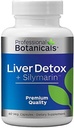 Supplément de détox et de nettoyage du foie, supplément de soutien du foie à base de plantes avec extrait de graines de chardon de lait, silymarin 80%, chardon béni biologique, racine de dandelion, - 60 capsules végétariennes