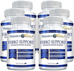 Forschung Verifizierte Fibro Unterstützung - 540 Kapseln - MSM, Magnesium, Vitamin D3, BioPerine - 6 Monate Versorgung - Vegan
