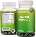 Support Thyroïde pour les femmes et les hommes - Supplément Thyroïde avec Iodine, Vitamine B12, Ashwagandha, Suppléments Sélénium et Zinc, GMP certifié, Formulé aux États-Unis, 60 Capsules (Pack of 1)