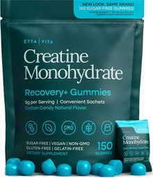Gommies monohydratées de créatine sans sucre (5g par paquet) - Gommies de créatine pour hommes et femmes, supplément pour le soutien musculaire, fonction cognitive - Non-OGM, sans gluten, Mucuna Pruriens