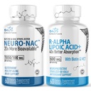 Fusions naturelles Neuro Nac (NAC Ethyl Ester) & R Alpha acide lipoïque 600mg (60ct)