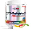 EHP Labs OxyShred Pre Workout Powder - Preworkout Pulver mit L Glutamin & Acetyl L Carnitin, Energy Boost Drink - Gummy Snake, 60 Servierungen