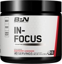 BARE PERFORMANCE NUTRITION, Supplément de soutien au cerveau BPN in-Focus, Améliorer Focus & Energy, Alpha GPC, Raspberry Lemonade, 40 portions
