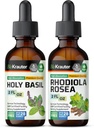 BIO KRAUTER Heilige Basilikum Tinktur 2 Fl. Oz. & Rhodiola Rosea Tinktur 2 Fl. Oz.