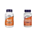 Jetzt Nahrungsergänzungsmittel, NAC (N-Acetyl Cystein) 600 mg mit Selenium & Molybdän, 100 Veg Kapseln und jetzt Quercetin mit Bromelain - 60 Veg Kapseln