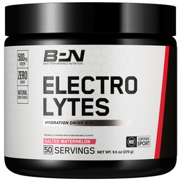 BARE PERFORMANCE NUTRITION BPN Electrolytes Hydratation Mélange de boisson à base de sucre Poudre sans électrolyte de 500mg de sodium par portion