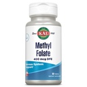 KAL Méthyl Folate 400 mcg DFE, forme active 5-MTHF Vitamine B9, supplément d'acide folique, santé cardiaque, soutien prénatal, de l'humeur et du cerveau, solution rapide ActivTab, garantie de 60 jours, 90 portions, 90 comprimés