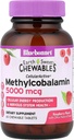 BlueBonnet Nutrition Earth Sweet® Chewables, CellularActive® méthylcobalamine, framboise, 5 000 mcg, 60 comprimés à croquer