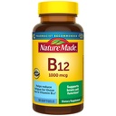 Nature faite vitamine B12 1000 mcg, complément alimentaire pour le métabolisme énergétique, 90 Softgels, 90 jours d'approvisionnement