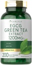 Carlyle EGCG Supplément à l'extrait de thé vert $ 1200mg $ 200 Capsules $ Non-OGM et sans gluten