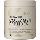 Sports Research® Peptides de collagène biologique - Poudre de protéine de collagène hydrolysée de type I et III fabriquée de façon durable à partir de vaches herbeuses - USDA Organic· Non-OGM · Sans gluten - Non aromatisé, 30 portions