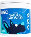 DOCO Hundereiniger Wipes Finger Reinigungsset für Hunde & Katzen Eucalyptus, Kamille & Aloe Cat Ear Cleaner Soothes, Deodorizes & Hilft Itchy Ears (50 Count)