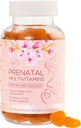 Gommies de vitamines prénatales - Nutriments essentiels pour les femmes, la grossesse et le développement foetal - Comprend le folate (acide folique), DHA, Choline, vitamine D - Préparer, soutenir et améliorer la santé - 120 Gommies