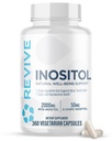 Revive MD Inositol Supplément pour les hommes et les femmes - Soutien de l'humeur, équilibre hormonal, sucre de sang sain et santé de la reproduction - Vegan-friendly, sans gluten - 360 capsules végétariennes - 180 portions