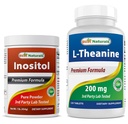 Meilleur Inositol naturel poudre 1 Lb & L-Theanine 200mg