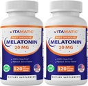 Mélatonine vitamatique 20mg pour le soutien du sommeil.