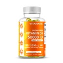 Vitamatic Sugar Free Vitamin D3 50.000 IU Wöchentliche Beilage – 60 Pectin-Based Gummis hochwirksames Vitamin D für Knochen, Zähne & Immununterstützung