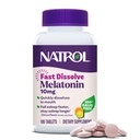 Natrol rapide Dissolve Melatonin 10 mg, suppléments de mélatonine pour le sommeil reposant, soutien du sommeil pour les adultes, 100 comprimés aromatisés par agrumes, jusqu'à 100 jours d'approvisionnement