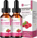 (2 Pack) Magnesium Complex Supplement mit Magnesium Glycinat, Citrat, Malat,Taurat, 8-in-1 Magnesium Complex Flüssigkeitstropfen für Gehirn, Schlafen, Nerve, Muskel,Bone,Cramps,Herz, Non-GMO Keine Gluten