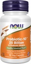 MAINTENANT compléments alimentaires, Probiotic-10TM, 25 milliards, avec 10 souches probiotiques, laitiers, sans soja et sans gluten, souche vérifiée, 50 capsules de légumes