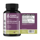 Power Seed Acai - Booster d'oxyde nitrique. Supporte le flux sanguin, les niveaux de sucre dans le sang, la fonction métabolique et l'énergie. Antioxydant super fort. Sans caféine. Formule brevetée 60 capsules