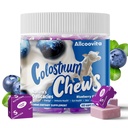 Bovine Colostrum Supplément à croustilles avec probiotiques pour la santé des Guts, Bloating, Immune Support, la peau, la croissance des cheveux et la beauté - Blueberry Flavor (60 portions)