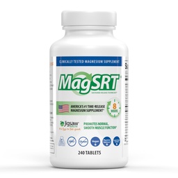 Jigsaw Gesundheit MagSRT | Magnesium Supplement mit Vitamin B6, Folate & B12 | 240 Tabletten | 60 Servierungen