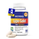 Enzymedica Lypo Gold, High Potency Lipase Enzymes digestifs pour la digestion des graisses, soutient occasionnel Bloating Relief & Digestive Health, Céto-Amiendly, Vegan, 60 Capsules