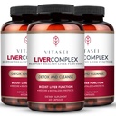 VITASEI Liver Cleanse Detox & Repair, Complexe hépatique W/Milk Thistle Extract, Garcinia, Curcumin C3, Supplément à base de plantes de soutien, Formule de désintoxication pour les femmes et les hommes, 60 Capsule (Pack of 3)