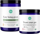 Ora Bio Prebiotic & Probiotic Powder & Greens Powder Bundle: 20 Million Probiotic, Apple & Raspberry Flavor, 30 portions et 20+ Superfood Greens Blend - Citrus Flavor, 30 portions