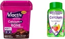 Viactiv Calcium Chews 60 Count & vitafusion Calcium Gummy Vitamines 100 Count - Suppléments de calcium pour os et dents Soutien