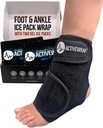 ActiveWrap Fuß- und Knöchel-Eis-Pack Wrap für Ferse, Arche und Knöchel Discomfort, Schwellung, Soreness und Verletzungswiederherstellung – Wiederverwendbare Heiß & Kalte Wrap mit einstellbaren Kompressionsbändern