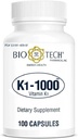 Bio-Tech Pharmacal K1-1000 (vitamine K1) 100 gélules - 3 boîtes