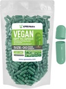 XPRS Nutra Größe 00 Leere Kapseln - 500 Zähler leere vegane Kapseln - Vegetarische leere Pillen - DIY Gemüse Kapsel Füllung- Veggie Pillen Caps (Sage Green)