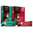 NuGo Dark Variety - Chocolate Pretzel 12 Bars & Mint Chocolate Chip 12 Bars, 12-13g Protein, Vegan, Glutenfrei, Non-GMO, Kosher Pareve, 24 Count