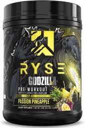 RYSE Godzilla X Noel Deyzel Pre Workout Poudre - Passion Ananas - 400mg Caféine, Pré-entraînement Stim pour les hommes et les femmes avec Citrulline et Beta Alanine - Énergie, Pompe et Focus - 20/40 Servants
