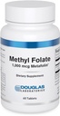 Laboratoires Douglas Folate de méthyle L-5-MTHF - 1 000 mcg de métafoline - Folate de vitamine B - soutient le métabolisme et le développement foetal de l'homocystéine* - Non-OGM - 60 comprimés