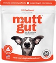 Poudre de compléments probiotiques, prébiotiques et postbiotiques tout naturel 3-en-1 pour chiens - Probiotiques pour chiens avec 135 milliards d'UFC, anti diarrhée, enzymes digestives et antioxydants (60g)