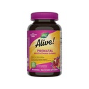 La nature est vivante ! Multivitamines prénatales, DHA à base végétale pour le développement sain du cerveau et des yeux de bébé*, lemonade végétarienne, orange et framboise, aromatisée, 90 gommies (paquetage May Vary)