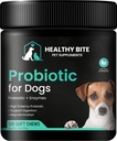 Probiotique de bite sain pour chiens - Probiotique de chien pour la diarrhée, la santé des Guts et les démangeaisons, 6 bactéries différentes, les chips probiotiques de chien - Prébiotique pour chiens - Fabriqué aux États-Unis - 120 Compte